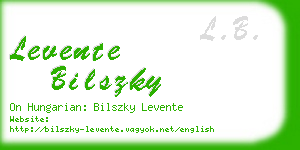 levente bilszky business card